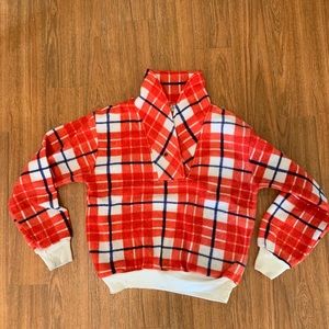 Plaid fleece pullover